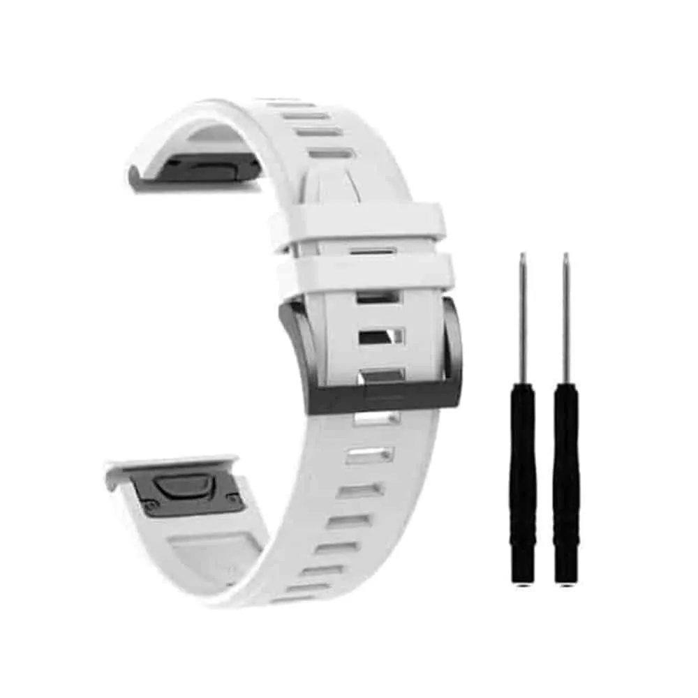 26mm EasyFit Silicone Strap for Garmin - White