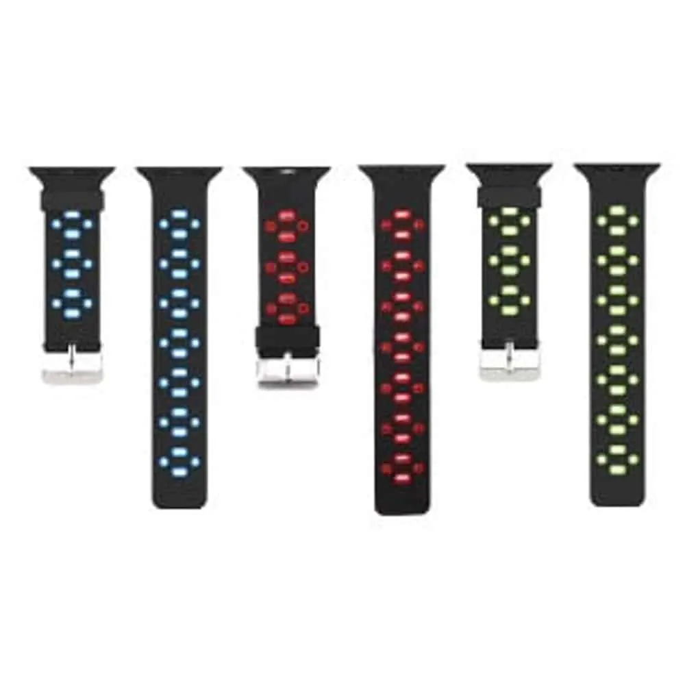 Sporty Silicone Strap for 42/44/45/49mm Apple Watch- 3-Colour Combo