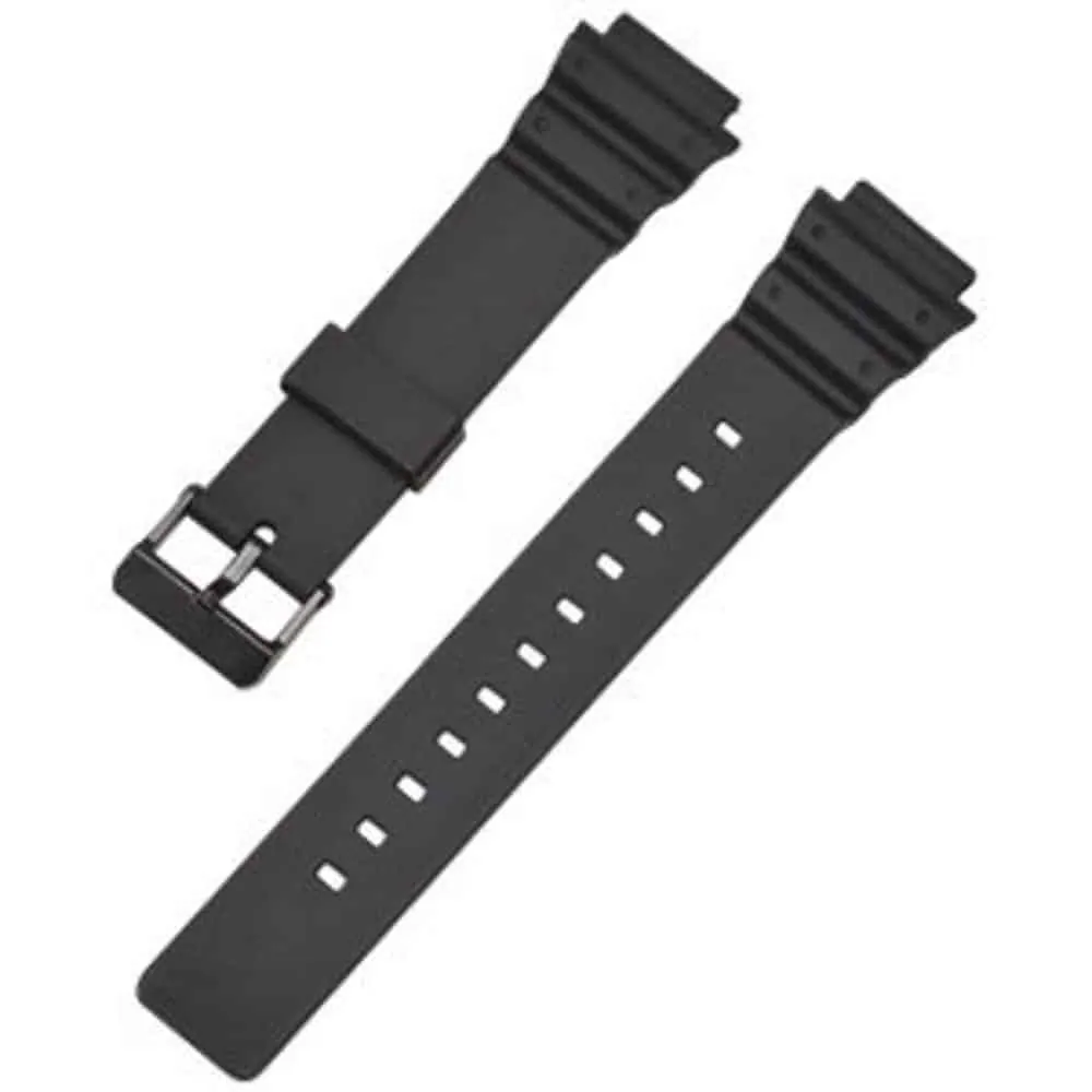 Replacement Silicone Strap for Casio MRW-210H- Black