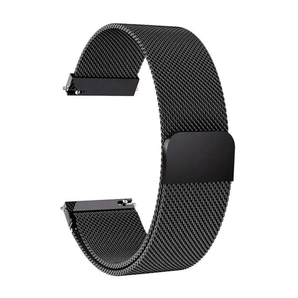 Stainless Steel Milanese Strap for Garmin Vivoactive HR- Black