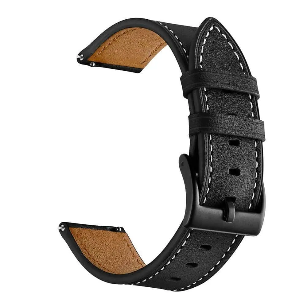 Leather Strap for Samsung Gear S4 Gear,16.5cm,-Black