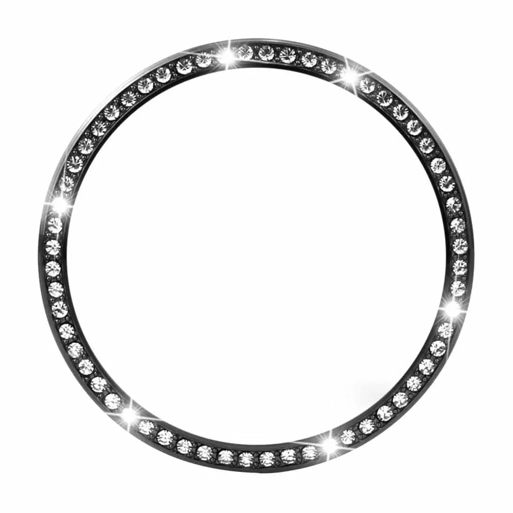 Crystal Bezel Ring for Samsung watch 46mm - Black