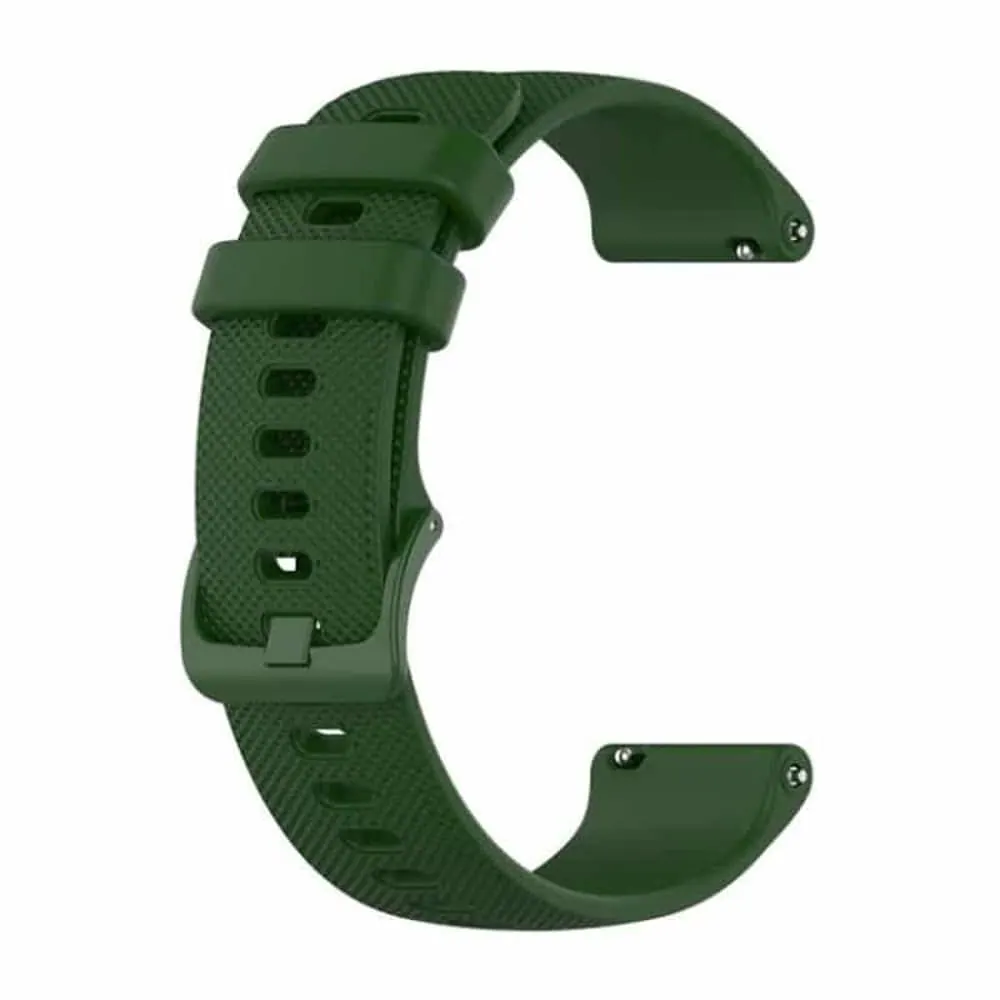22mm Quick Release Silicone Strap- Dark Green