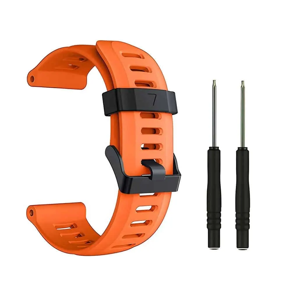 26mm PinFit Silicone Strap & Tool - Orange