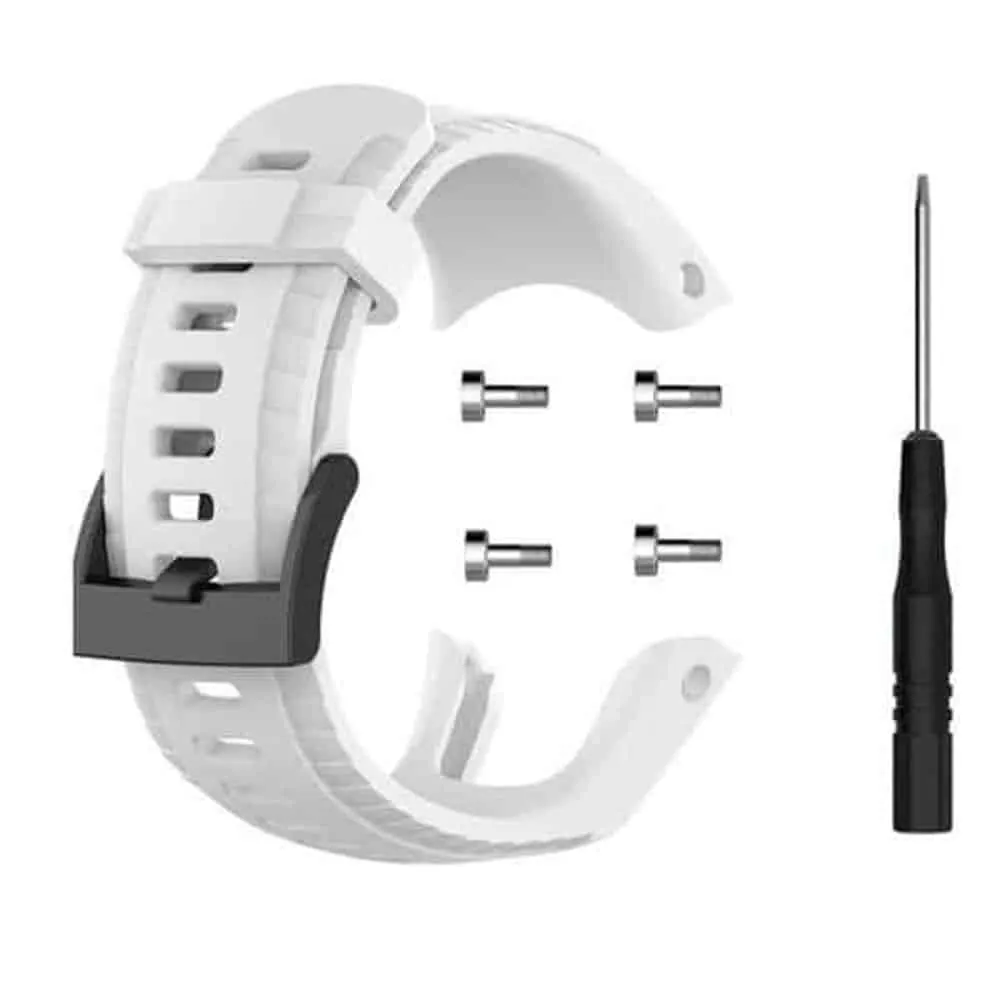 Suunto 5 replacement silicone strap - White