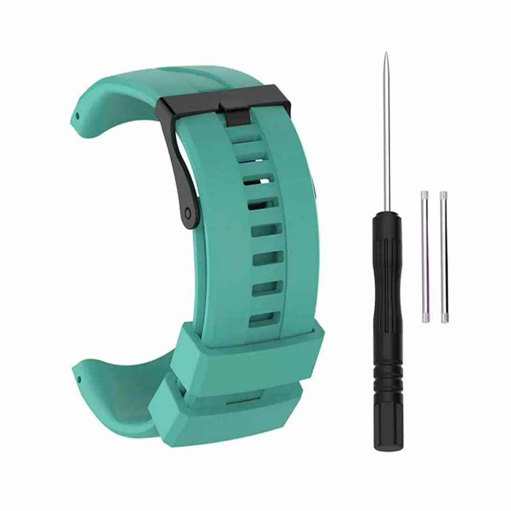 24mm Silicone Strap w/ Pins & Tool for Suunto Kailash - Frost Blue