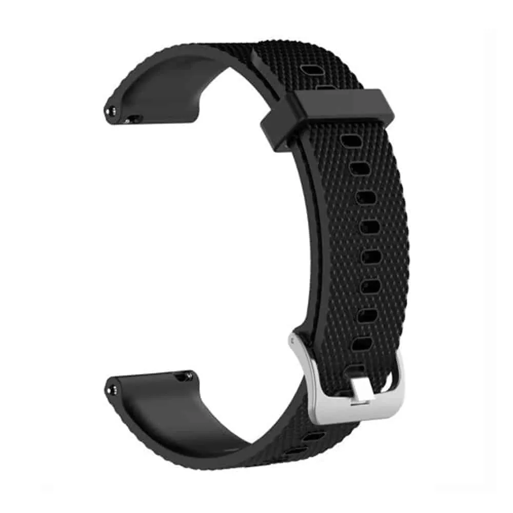 20mm Quick Release Silicone Strap - Black