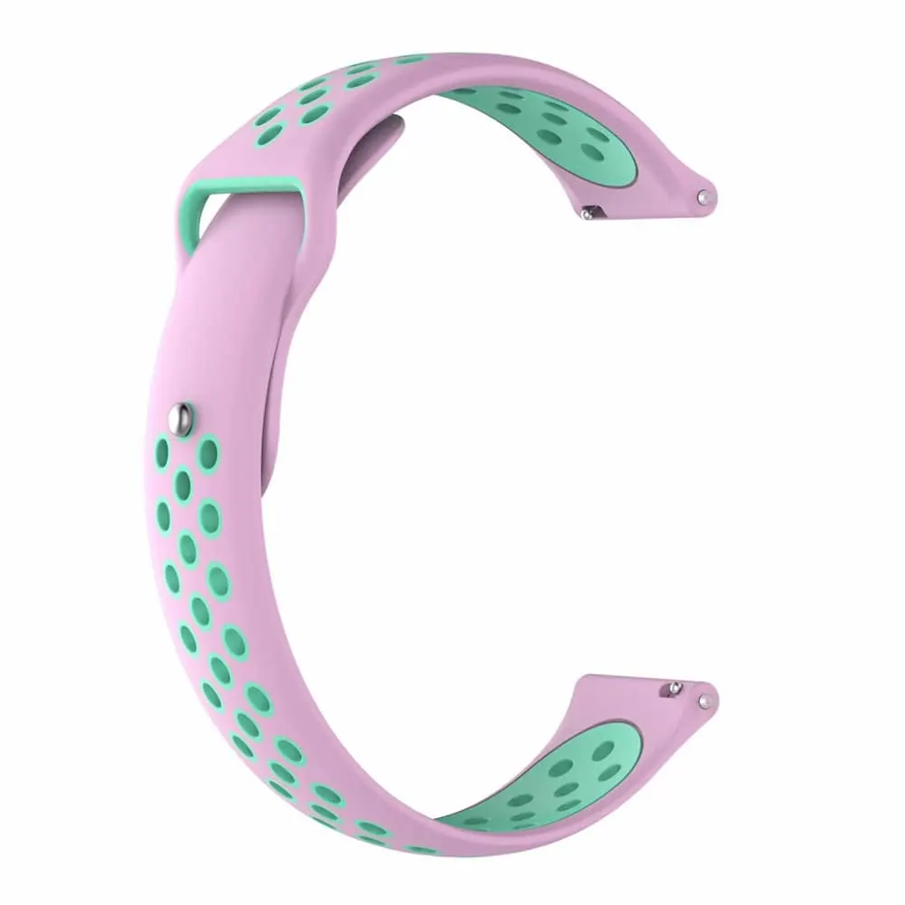 18mm Quick Release Silicone Strap - Pink & Frost Blue