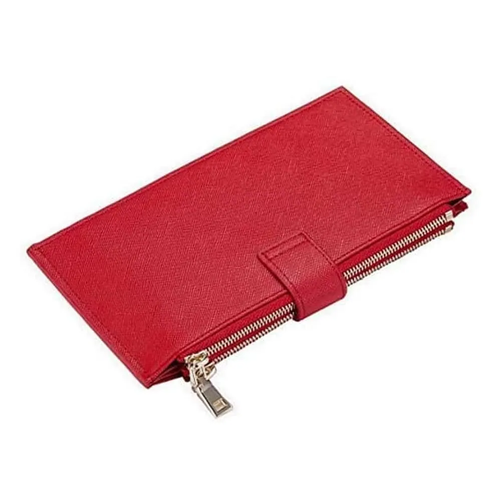 Cruelty-Free Vegan Leather RFID-Blocking 16-Card Purse - Red