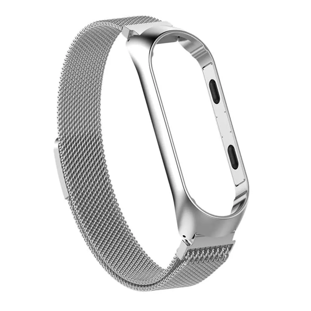 Milanese Stainless Steel Strap for Xiaomi Mi Band 5 - Silver
