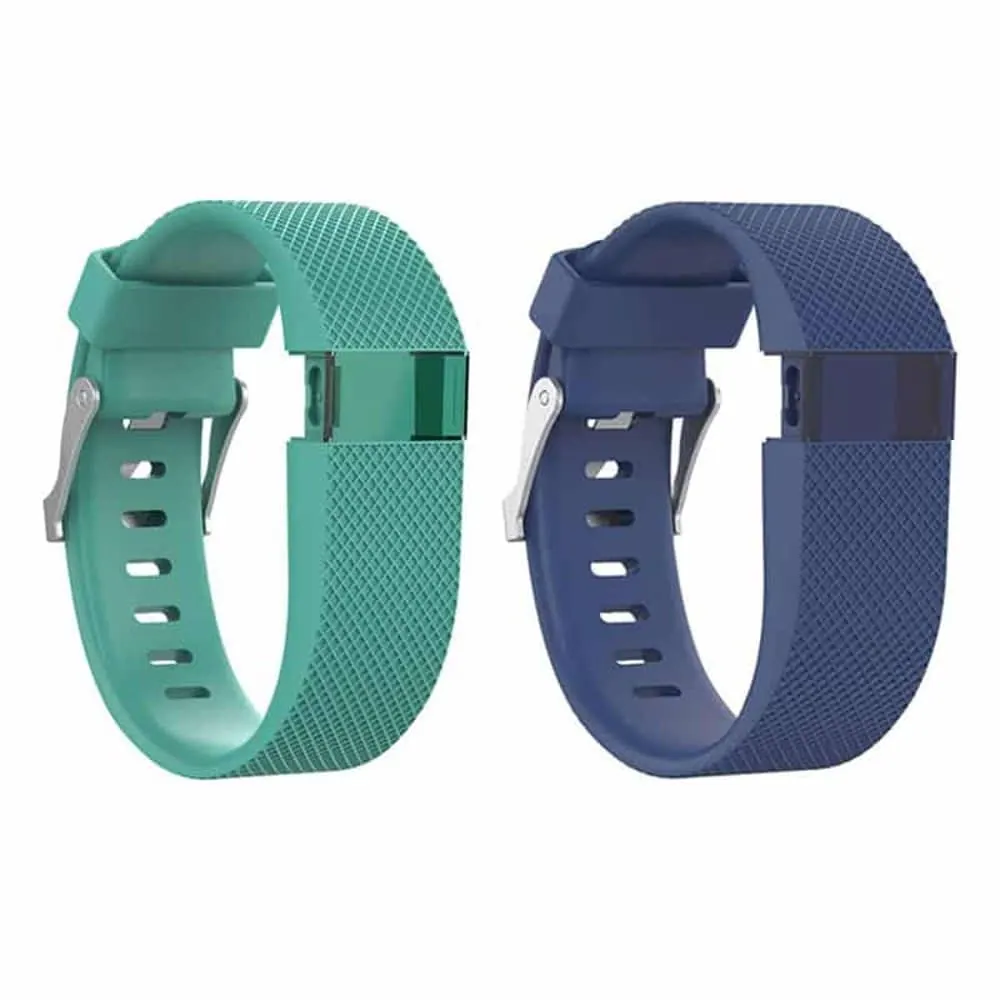 Fitbit Charge HR Silicone Strap (S/M)- Frost Blue/ Navy Combo