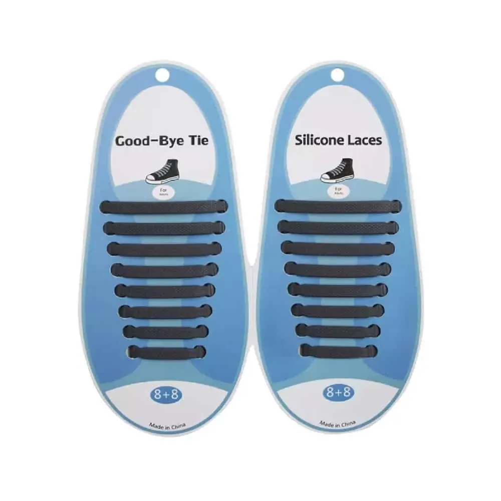 elastic lazy no-tie silicone speed laces - Grey (Adults)