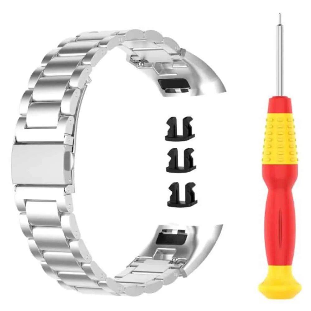 Stainless Steel Strap w/ Tool for Huawei Honor Band 4 - Silver