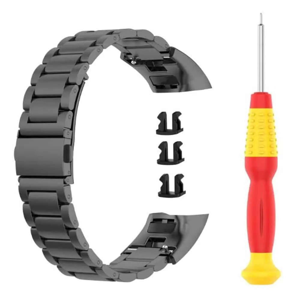 Stainless Steel Strap w/ Tool for Huawei Honor Band 4 - Black