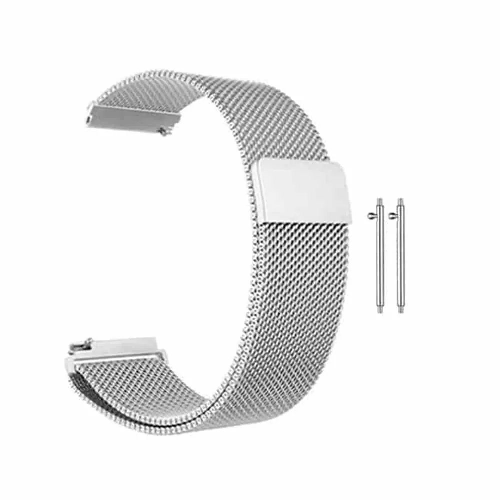 20mm Quick Release Stainless Steel Milanese Strap - Silver