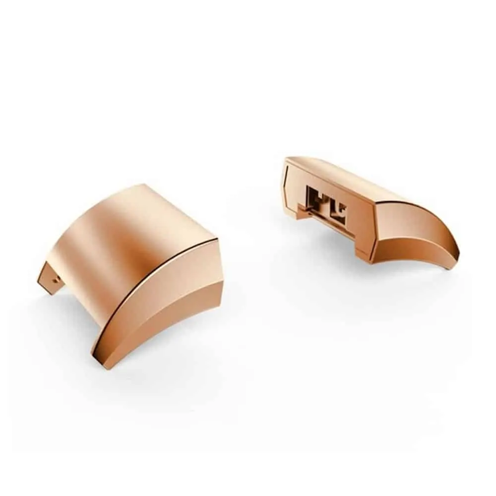 18mm Fitbit Charge 2 strap steel adapter connectors - Rose gold