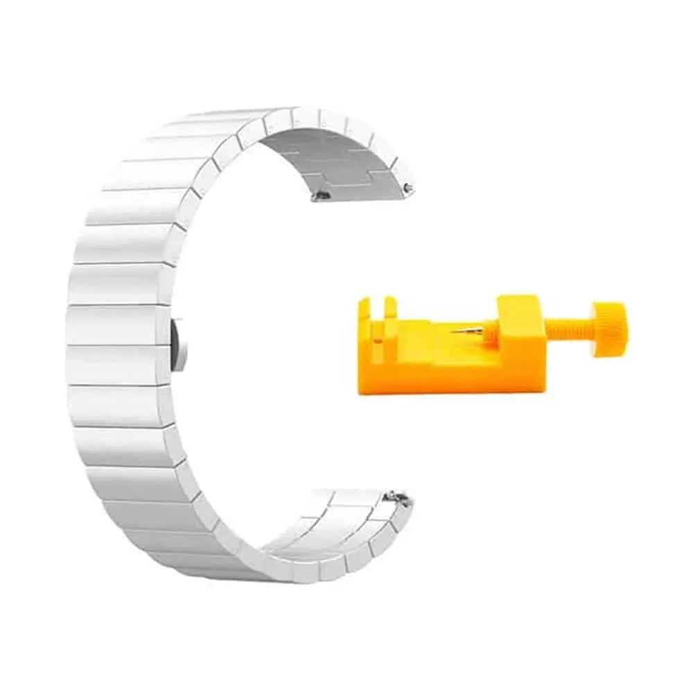 22mm Quick Release Stainless Steel Strap w/ Link Removal Tool - Silver