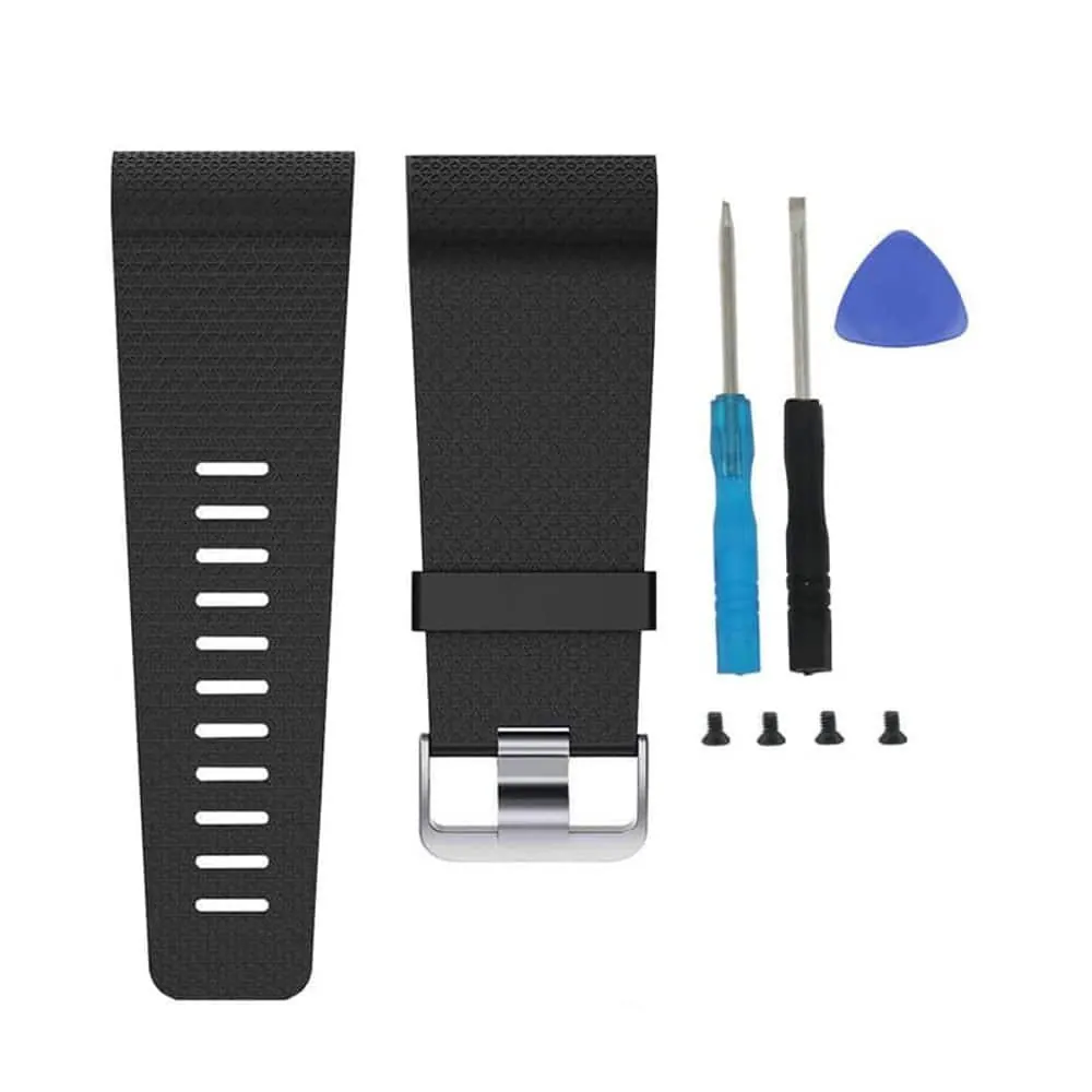 Fitbit Surge Sporty Silicone Strap (M/L) - Black