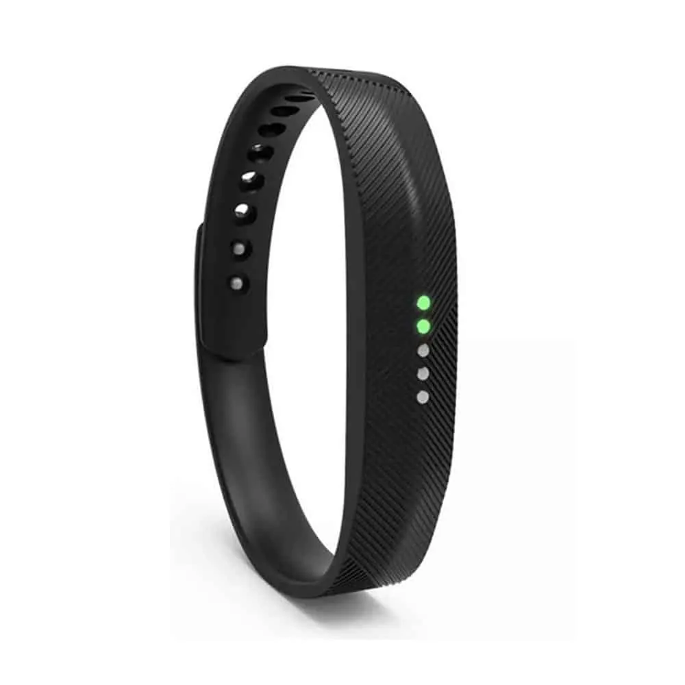 Replacement Silicone Strap for Fitbit Flex 2 - Black - M-L