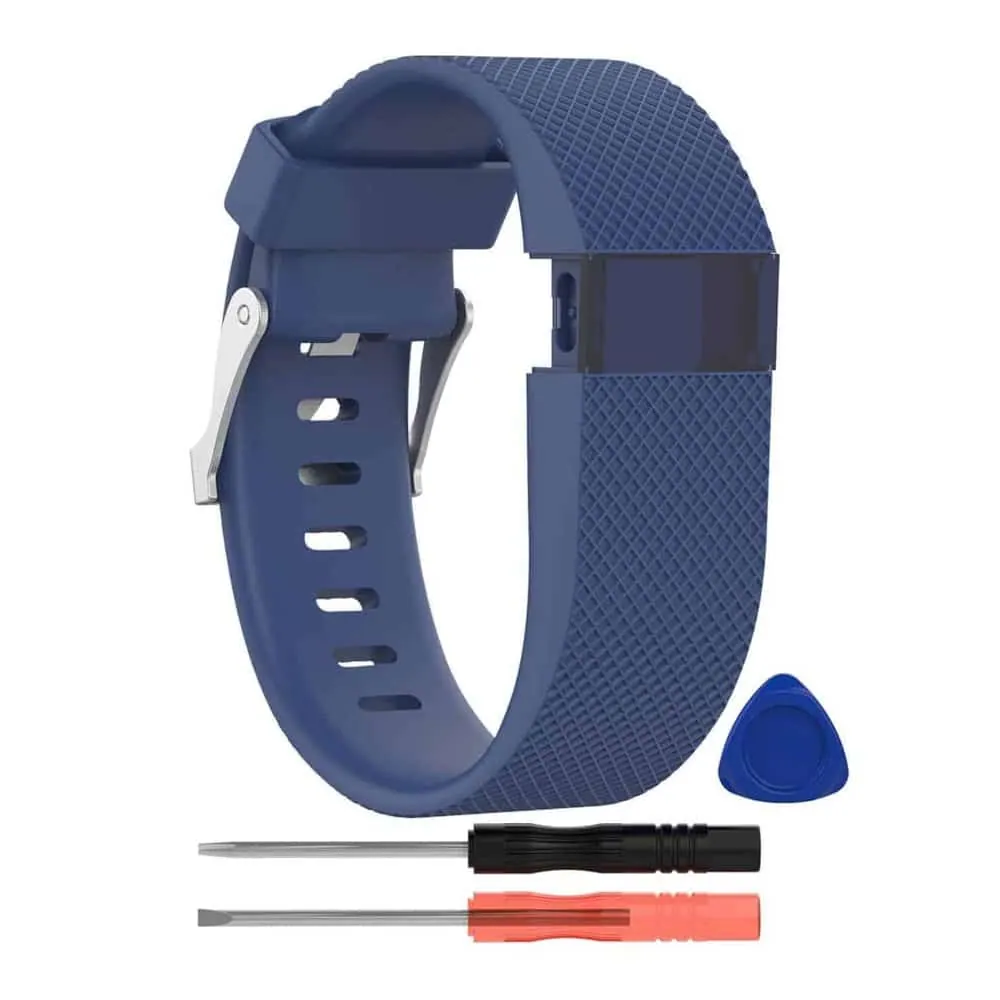 Silicone Strap for Fitbit Charge HR (M/L) - Navy