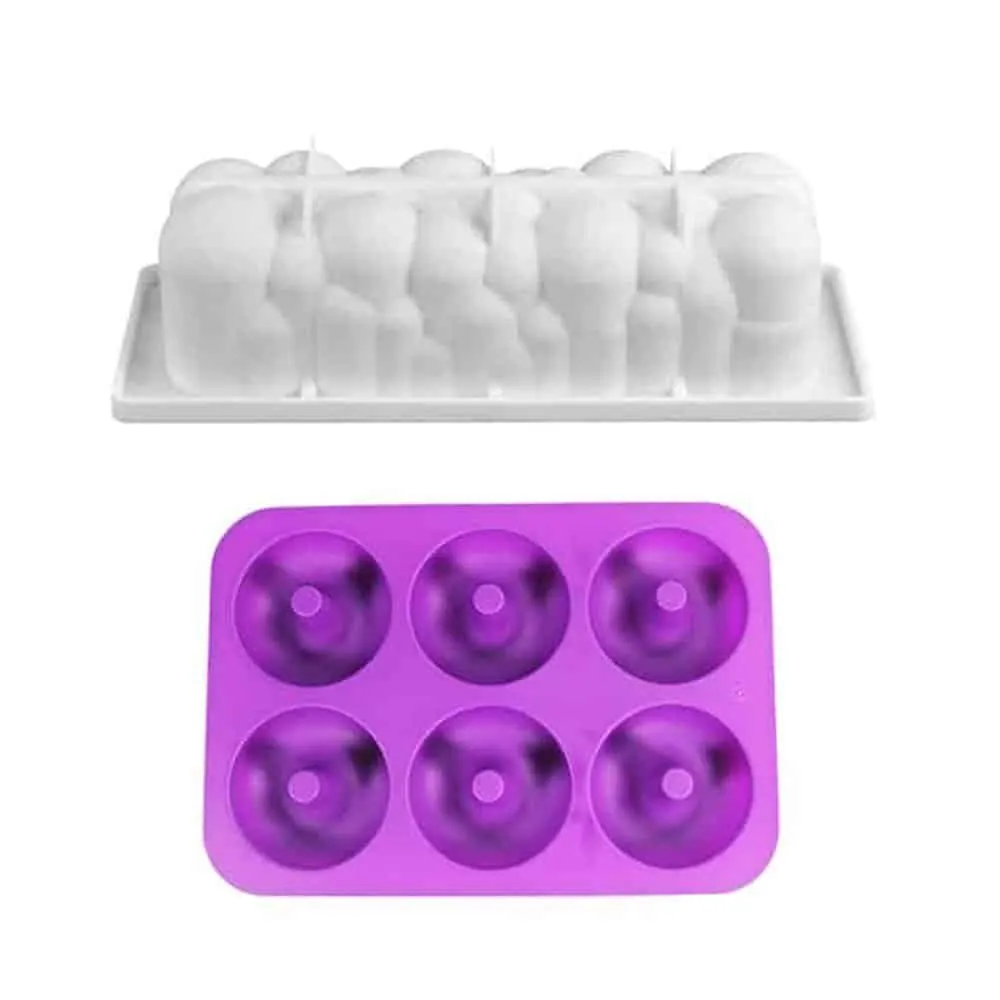 Full-Sized Doughnut & 3D Cloud Silicone Baking Mould Combo