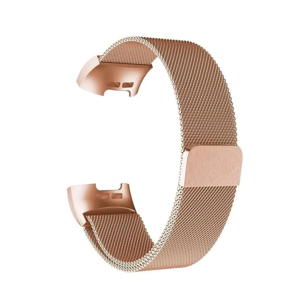 Milanese Strap for Fitbit Charge 3 / 3SE/ 4 - Rose Gold - S-M