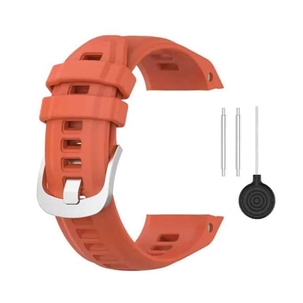22mm PinFit Silicone Strap - Orangey Red