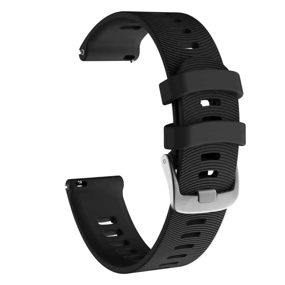 20mm Quick Release Silicone Strap - Black