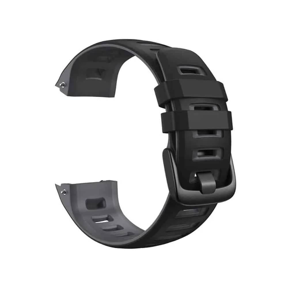 22mm EasyFit Silicone Strap for Garmin - Black & Grey