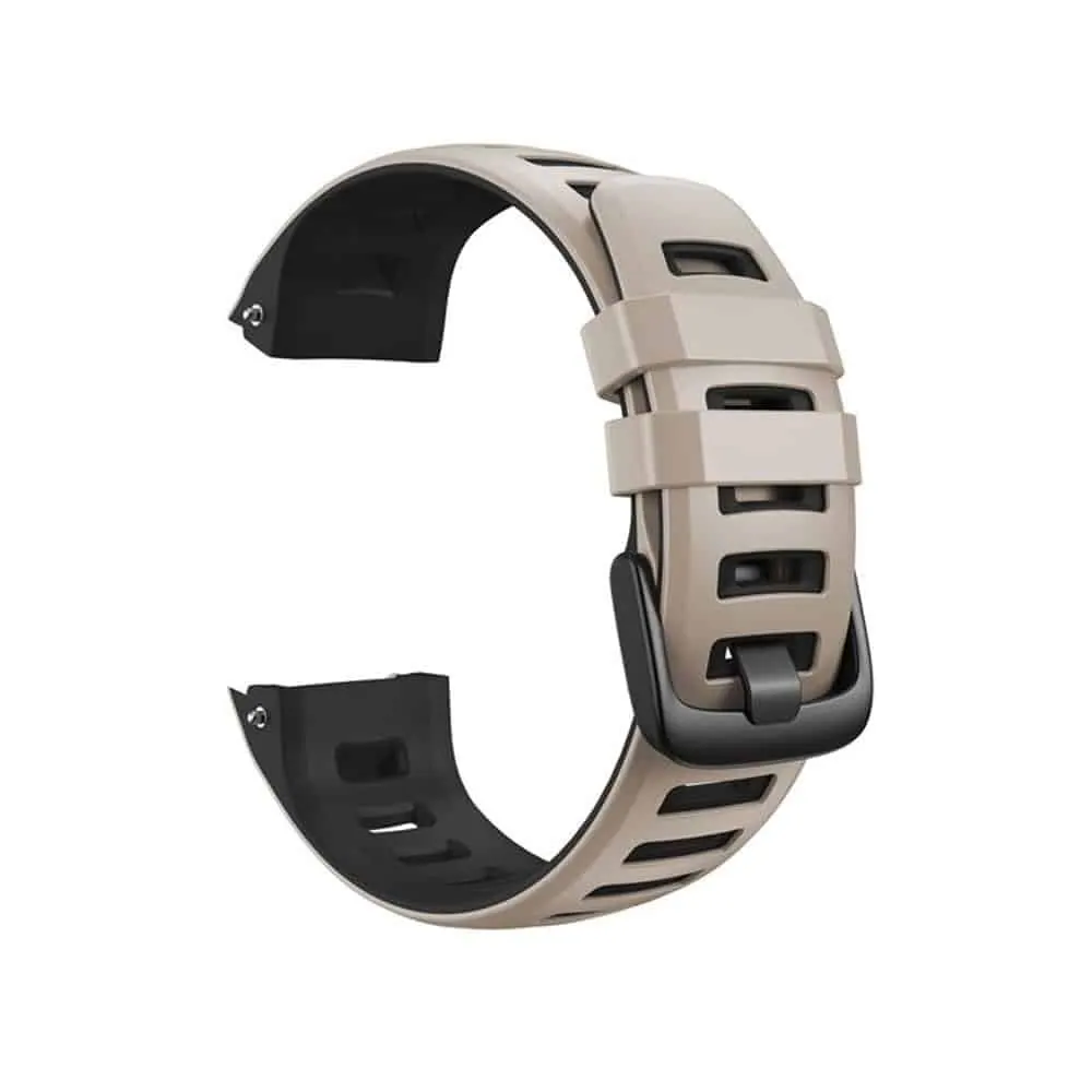 22mm EasyFit Silicone Strap for Garmin - White & Black