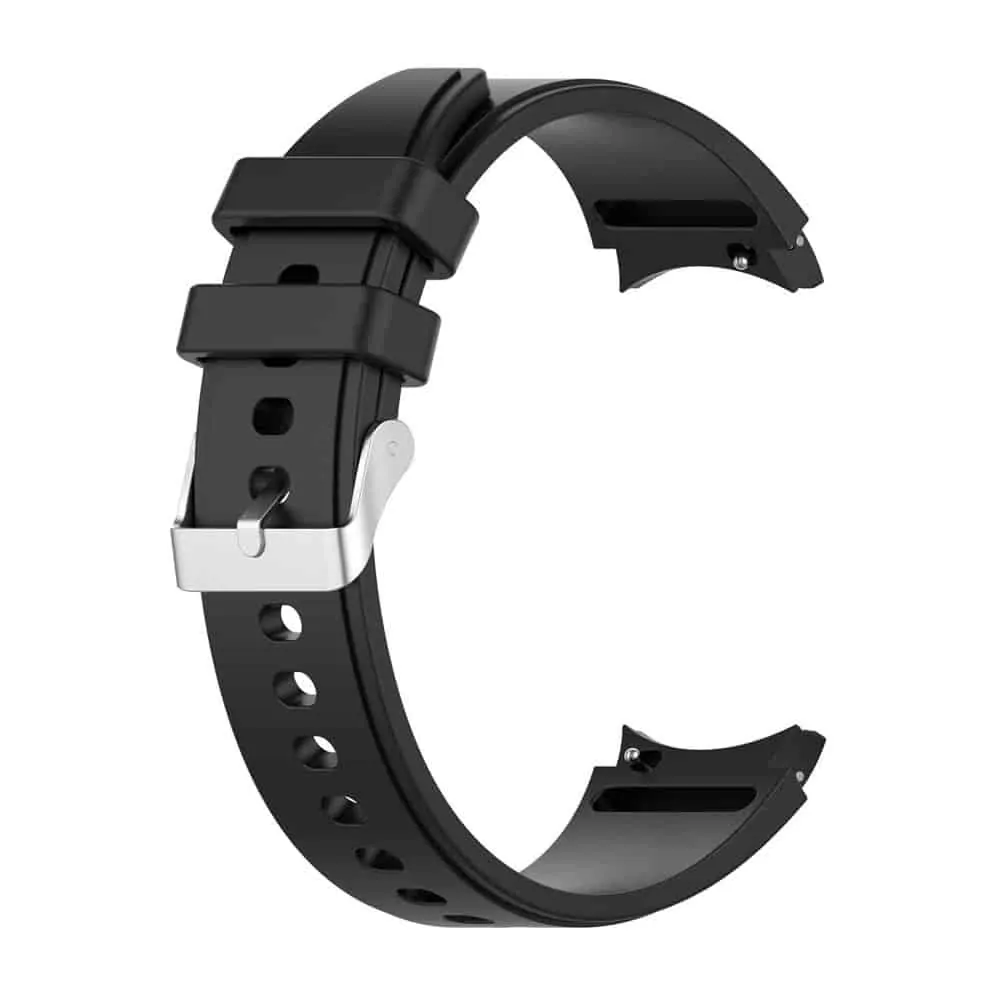 Waterproof Silicone Strap for Samsung Galaxy Watch 4- Black