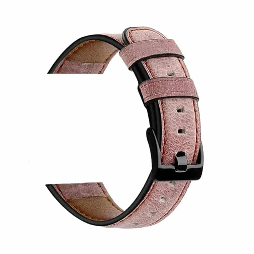 22mm PinFit Leather Strap - Pink