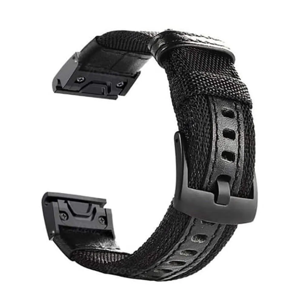 20mm EasyFit NOTA Nylon Sweatproof Strap for Garmin - Black