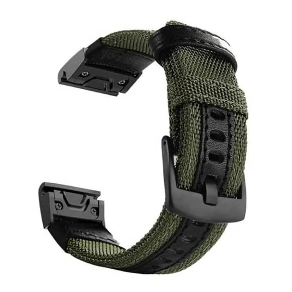 22mm EasyFit NOTA Nylon Sweatproof Strap for Garmin - Green