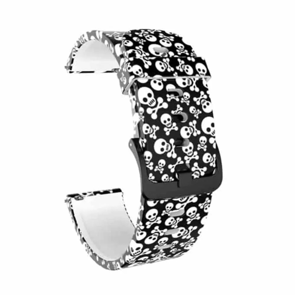 20mm Quick Release Silicone Strap - Skull