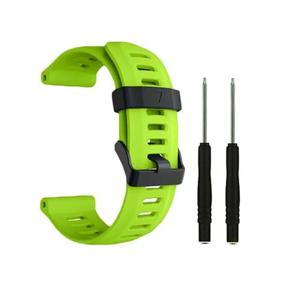 26mm PinFit Silicone Strap & Tool - Green