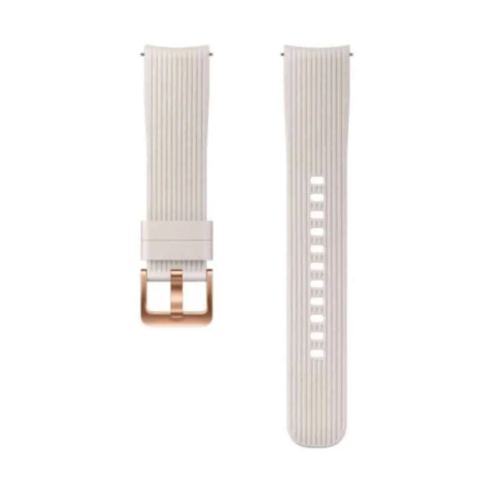 20mm PinFit Silicone Strap - White, S/M