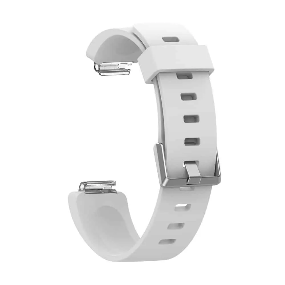 Silicone Strap for Fitbit Inspire/Inspire HR/Fitbit Ace 2 (M/L) -White
