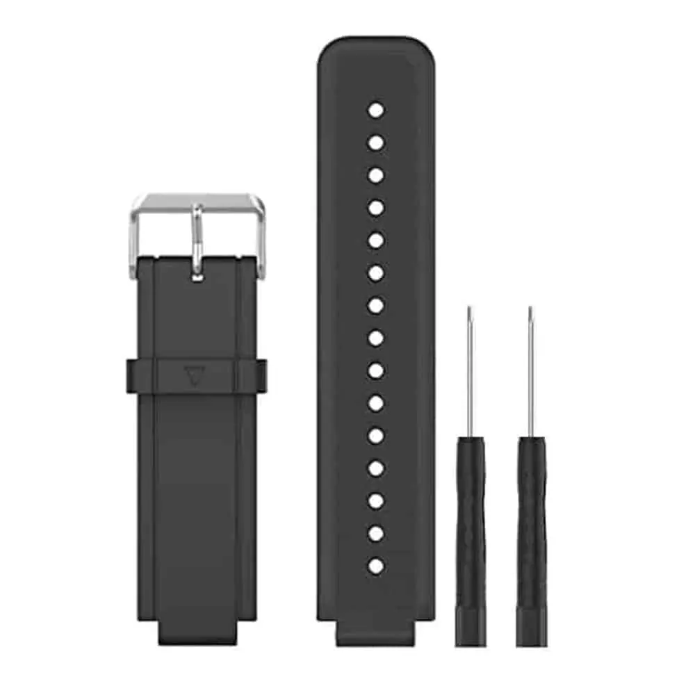 20mm PinFit Silicone Strap - Black