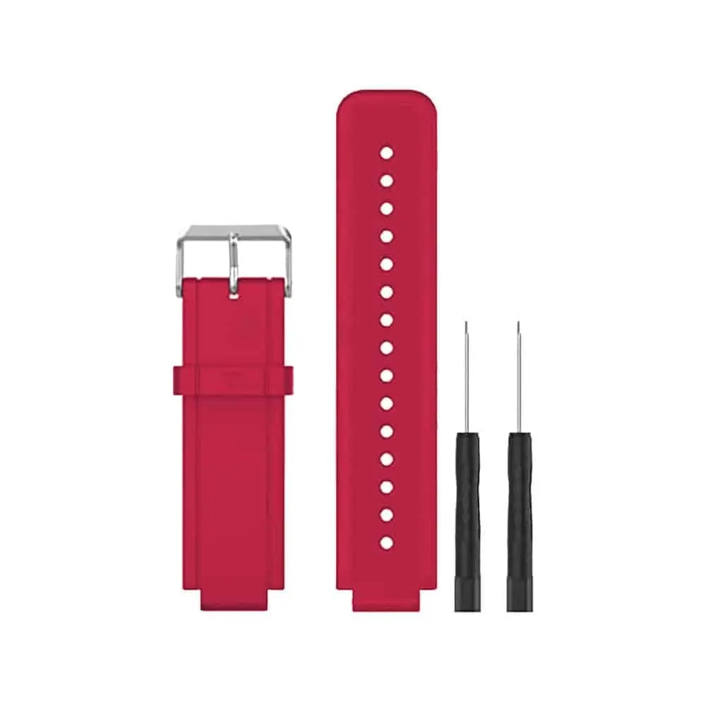 20mm PinFit Silicone Strap - Red & Pink