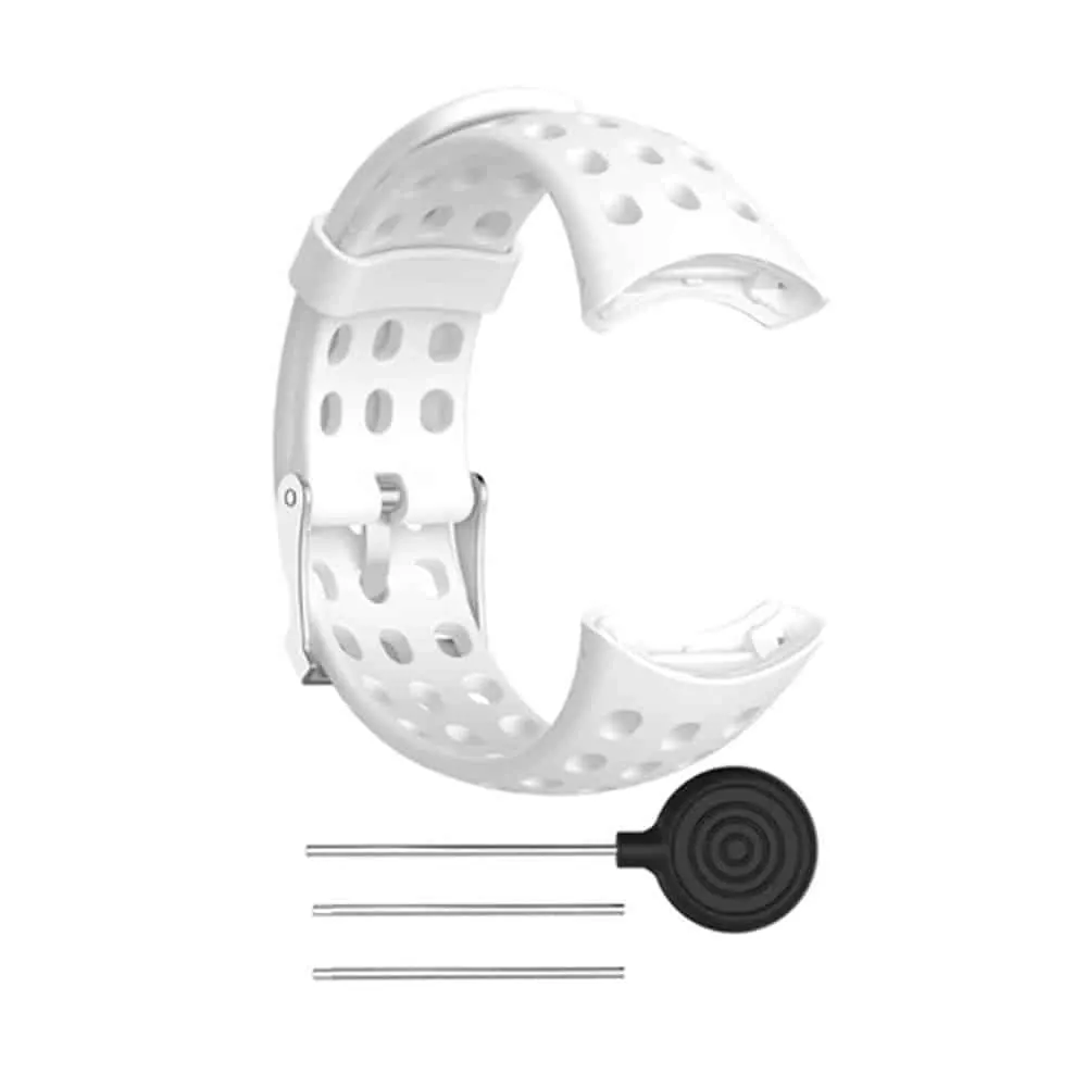 Suunto M1/M2/M4/M5 replacement silicone strap - White