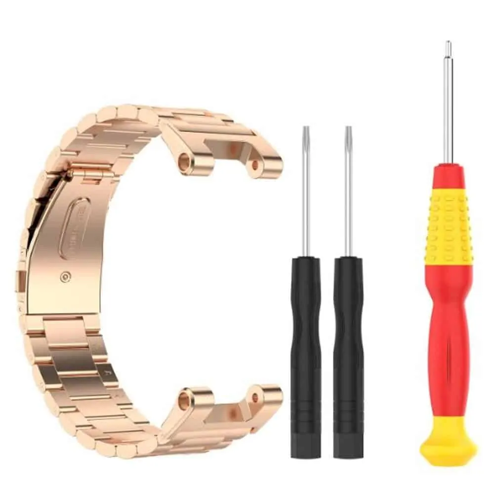 22mm Stainless Steel Strap w/ Tool for Amazfit T-Rex - Rose Gold