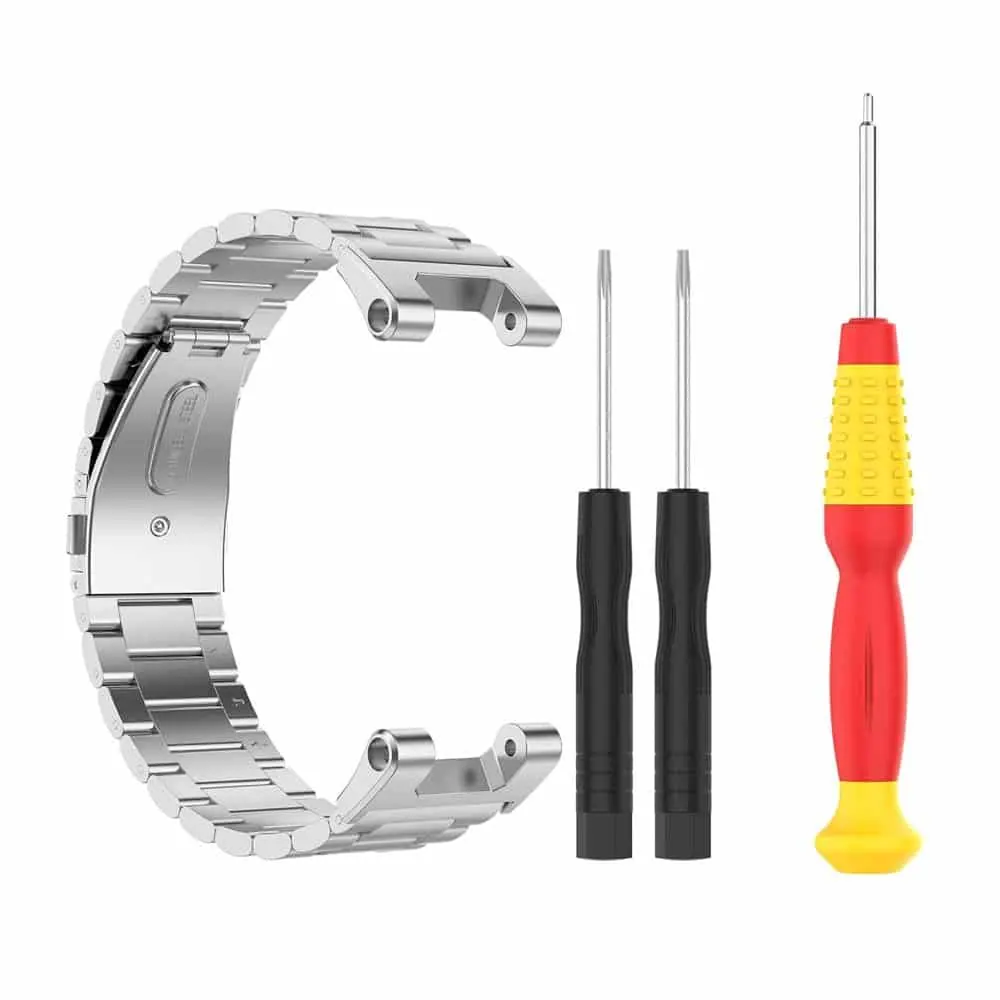 22mm Stainless Steel Strap w/ Tool for Amazfit T-Rex - Silver