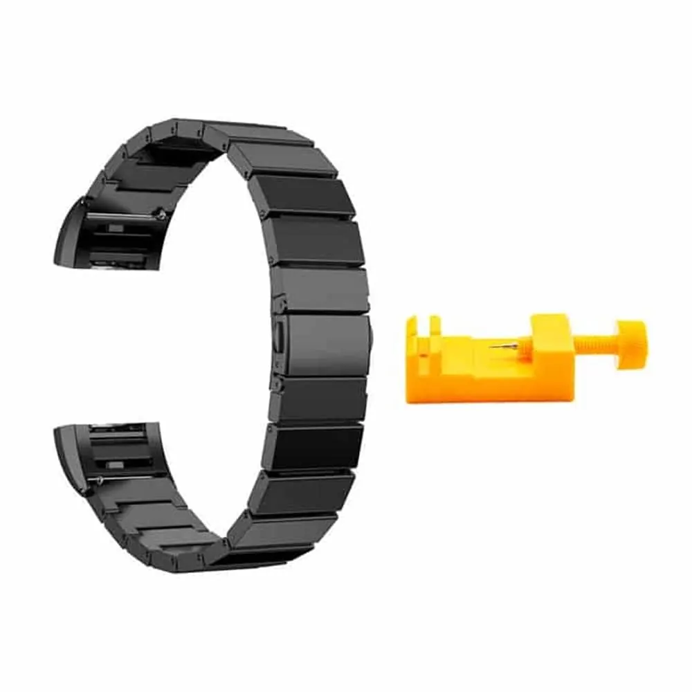 Stainless Steel Strap for Fitbit Charge 2 + Link removal tool