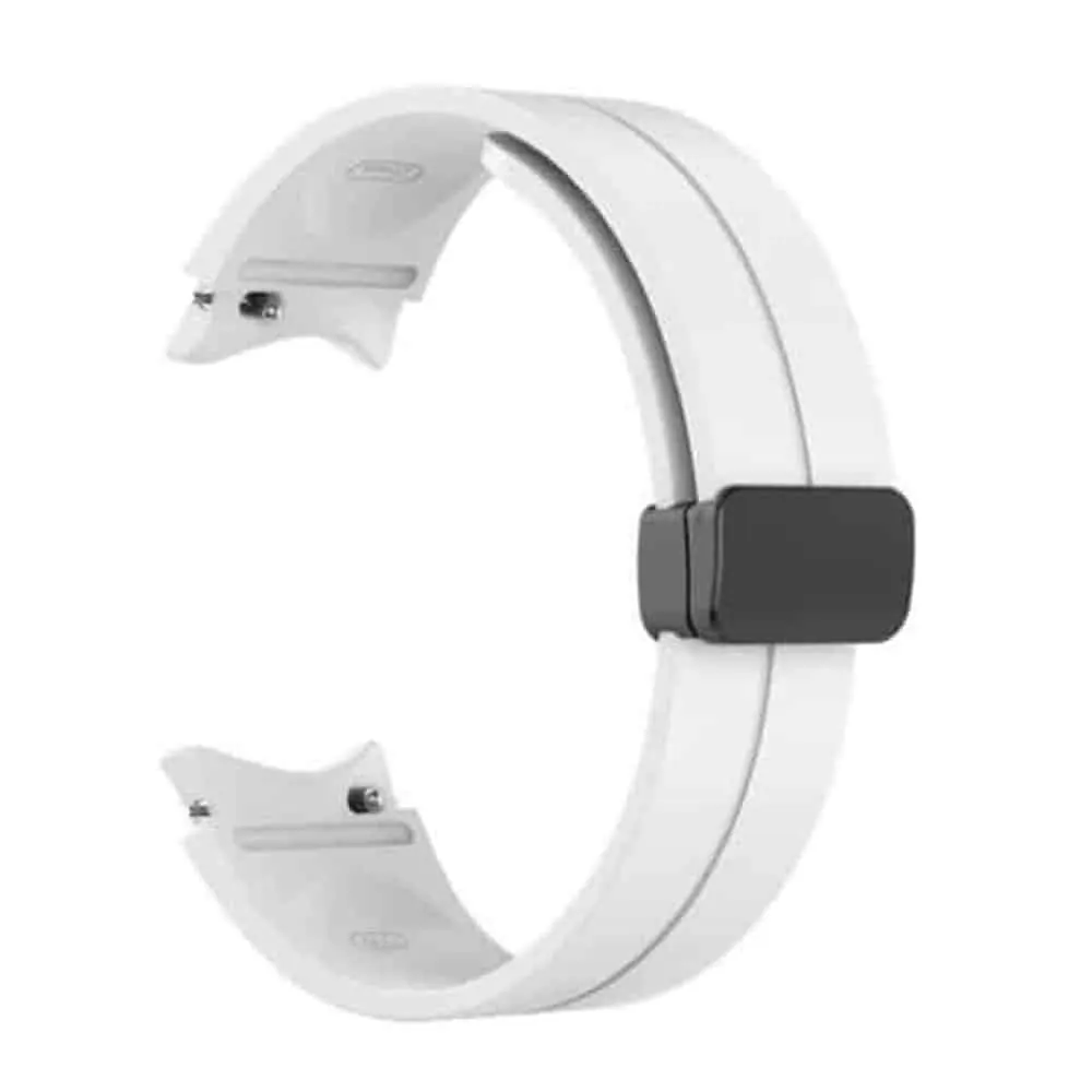 20mm Magnetic Silicone Strap for Samsung Galaxy Watch - White - L