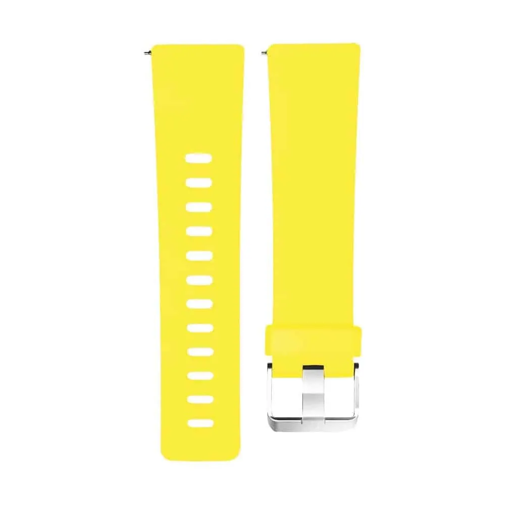 22mm Sporty Silicone Strap for Fitbit Versa - Yellow - M-L