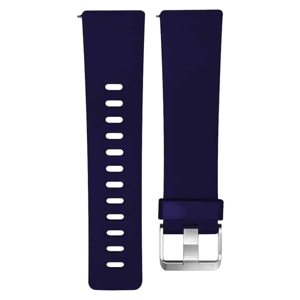 22mm Sporty Silicone Strap for Fitbit Versa - Navy - M-L