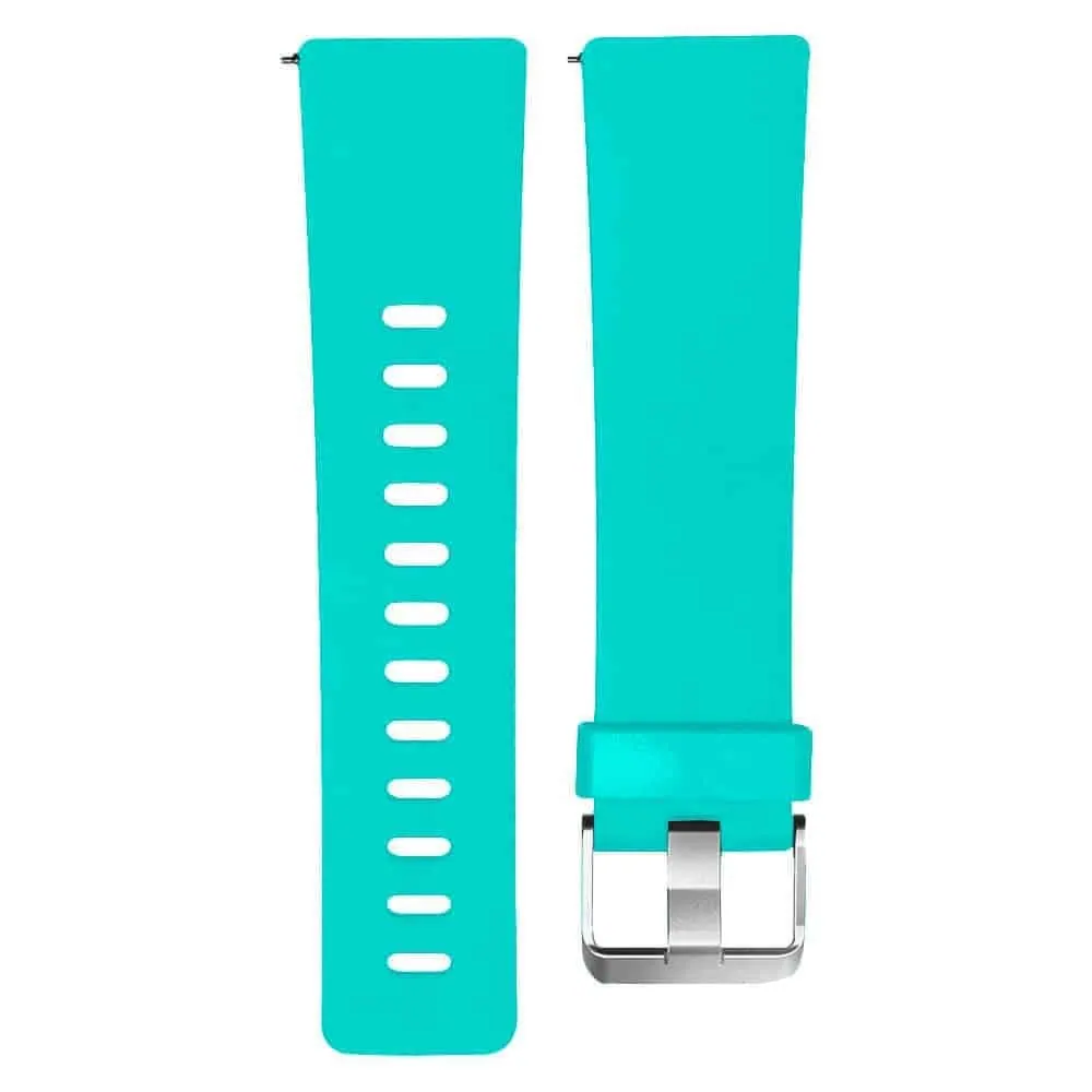 22mm Sporty Silicone Strap for Fitbit Versa - Frost Blue - S-M