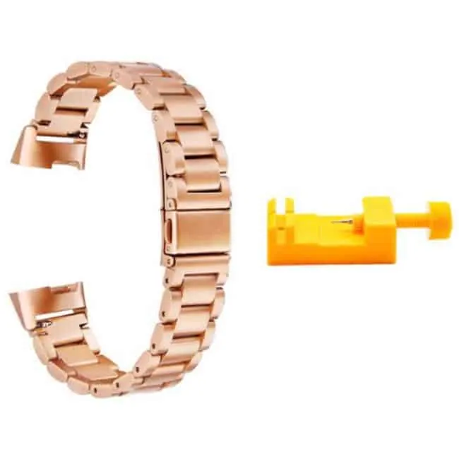 Fitbit Charge 3/4 stainless-steel strap (R.gold/S-M-L) + link tool