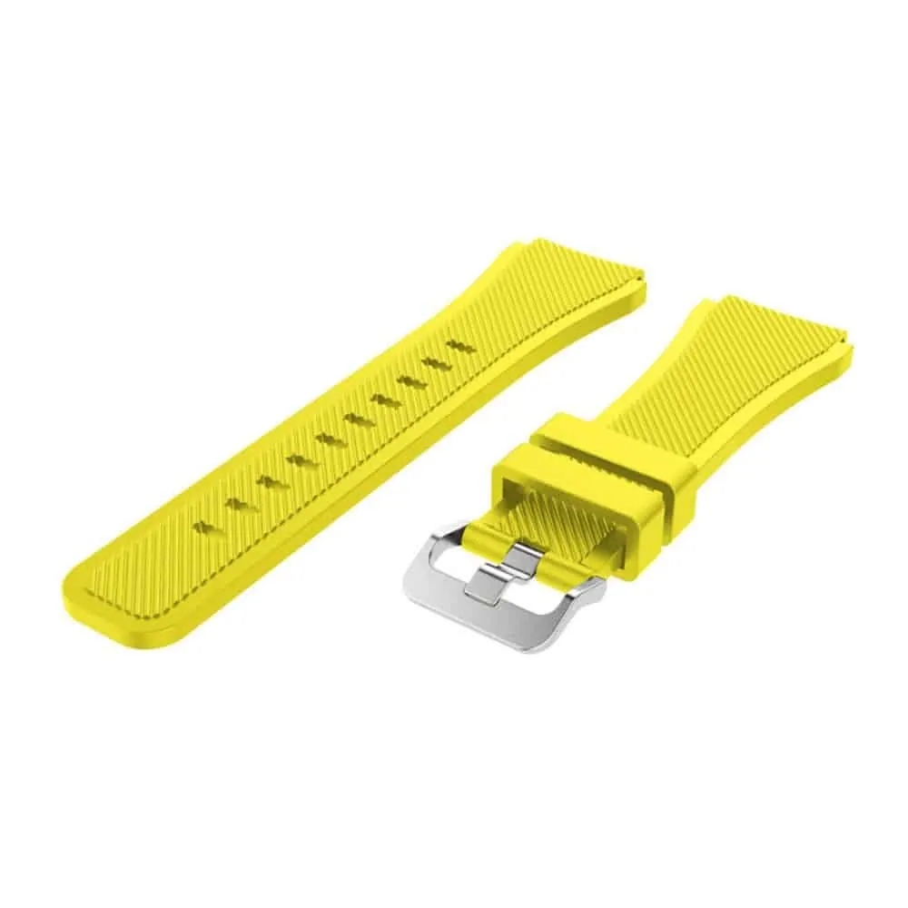 22mm Silicone Strap for Samsung Gear S3 Frontier - Yellow - M-L